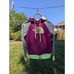 The‎ North Face Full Zip Hoodie Jacket Purple Green Womens